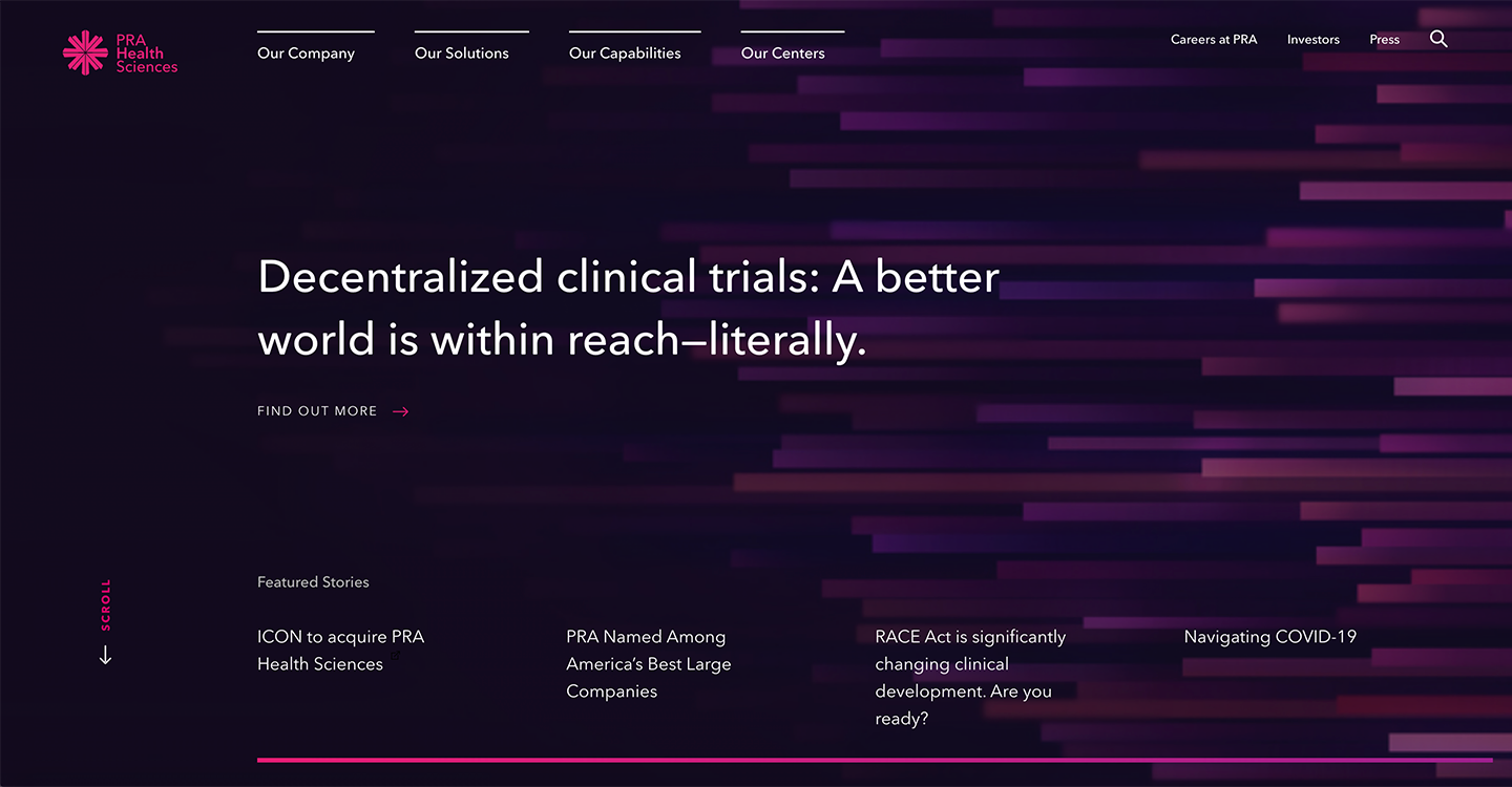 PRA Health Sciences Website